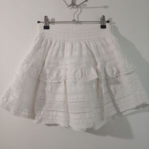 Aerie White Lace Mini Skirt